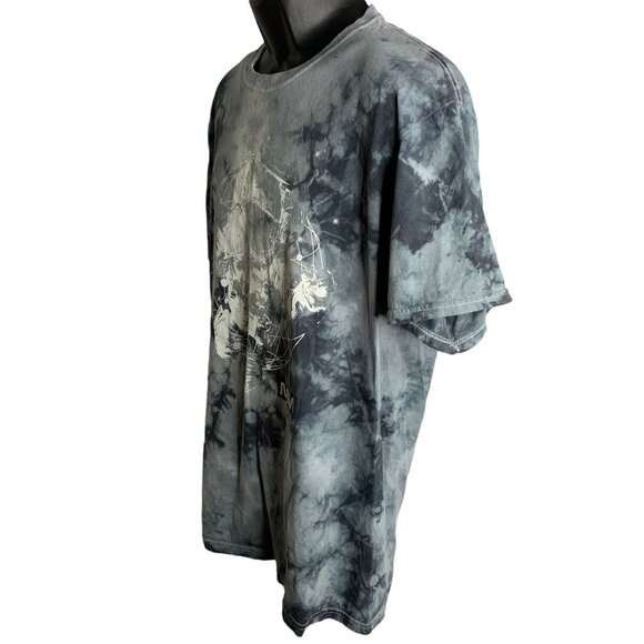 NASA Tie Dye Crewneck Graphic T Shirt L Grey Short Sleeves Space Astronaut - Picture 3 of 6